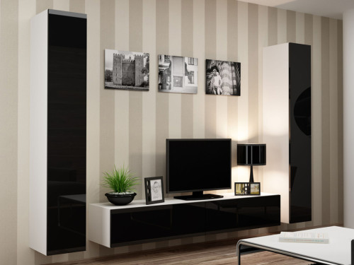  VIGO CAMA MEBLE Комплект 4 белый / черный глянец