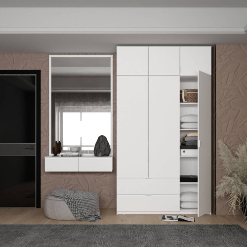 ЛУКАС Шафа з антресоллю 3 ДСП 120х50х240 ДОРОС (DOROS)