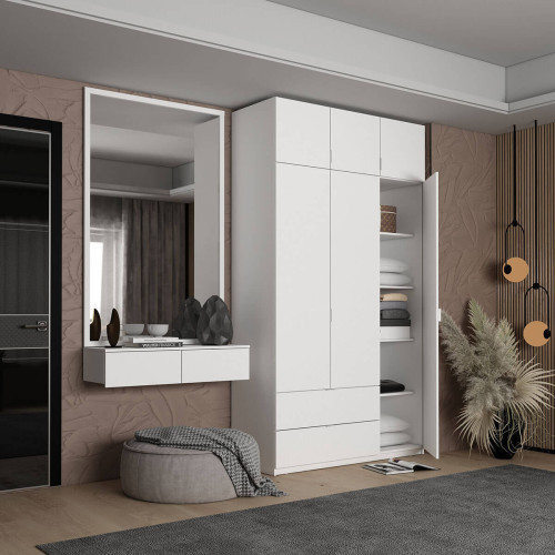 ЛУКАС Шафа з антресоллю 3 ДСП 120х50х240 ДОРОС (DOROS)