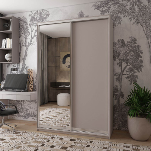 СІТІ ЛАЙТ Шафа-купе 1 ДСП / 1 Дзеркало ДОРОС (DOROS) 120x45x225