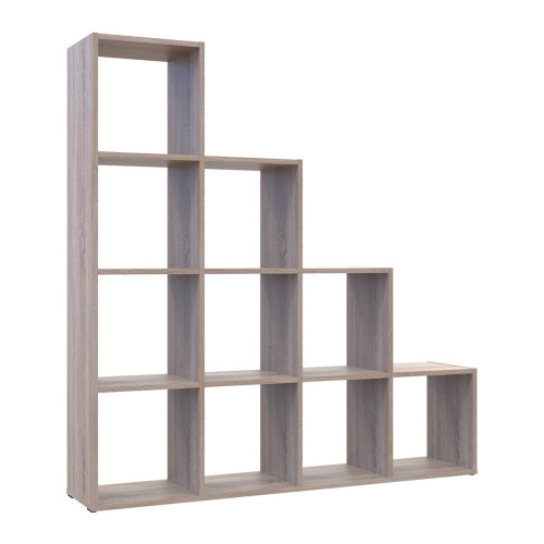 Фото відкритого стелажу СТЕП 4х4 ДОРОС (DOROS) дуб сонома – вигляд збоку