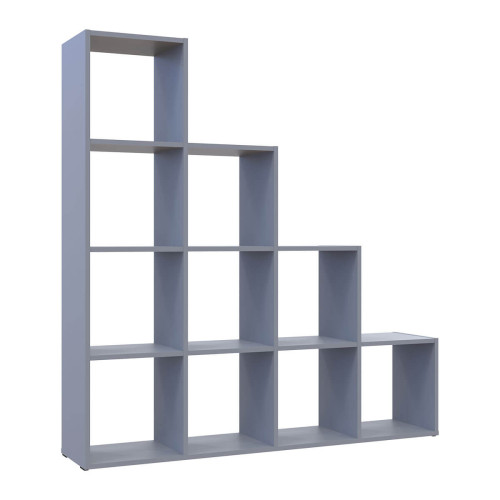 Фото відкритого стелажу СТЕП 4х4 ДОРОС (DOROS) сірий – вигляд збоку