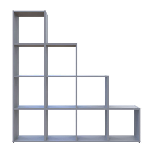 Фото відкритого стелажу СТЕП 4х4 ДОРОС (DOROS) сірий – вигляд спереду