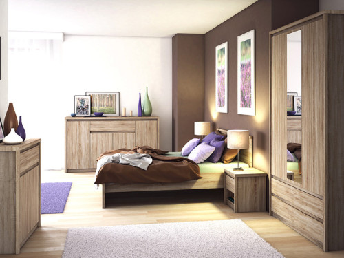 Фото комода KOM 4D1S NORTON VMV Holding в интерьере спальни