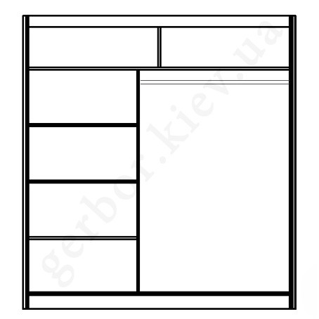 На фото схема шкафа-купе  ILONA II VMV Holding