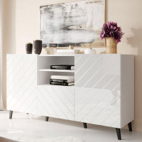 ABETO CAMA MEBLE Комод белый / белый глянец ABETO CAMA MEBLE Комод белый / белый глянец