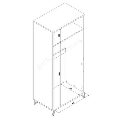 Фото шкафа 2D SNOBI SB11 BOGFRAN – схема с размерами