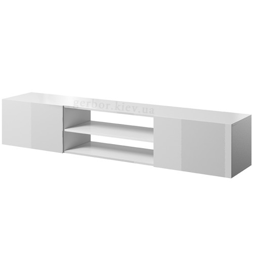Фото навісної тумби ТВ SLIDE K 200 CAMA MEBLE білий / білий глянець – вигляд збоку