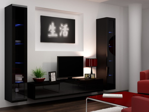 VIGO CAMA MEBLE Комплект 5 черный / черный глянец