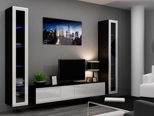 VIGO CAMA MEBLE Комплект 5 черный / белый глянец