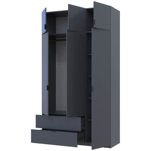 ЛУКАС Шафа з антресоллю 3 ДСП ДОРОС (DOROS) 135х50х240