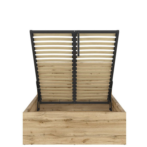 Фото кровати с подъемным механизмом TETRIX LOZ/120/B BRW дуб вотан - вид спереди