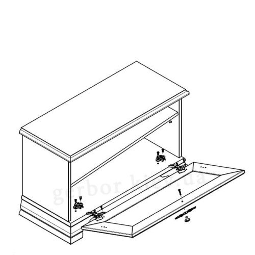 Фото тумби для взуття КЕНТУКІ  SFK1B БРВ ВМК – схема наповнення
