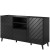 Фото комода ABETO CAMA MEBLE черный / черный глянец – вид сбоку