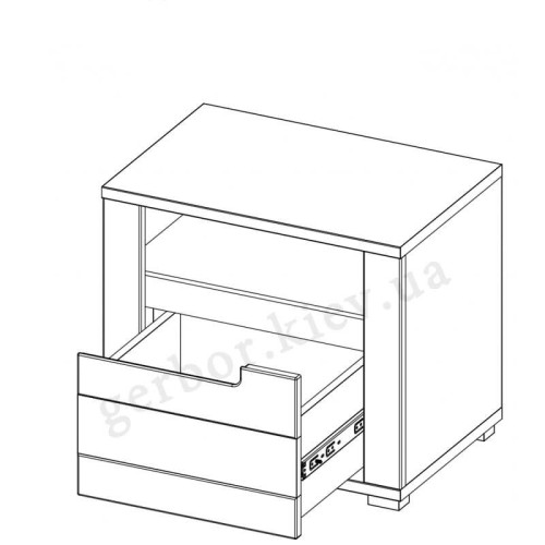 Фото правой прикроватной тумбочки YORK Y17 BOGFRAN – схема наполнения