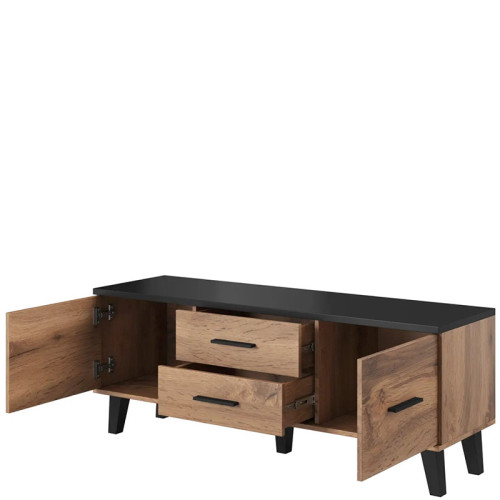 Фото тумбы ТВ 140 2D2S LOTTA CAMA MEBLE дуб вотан – наполнение