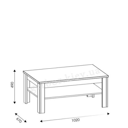 Фото журнального столика BESTO BT30 BOGFRAN – схема с размерами