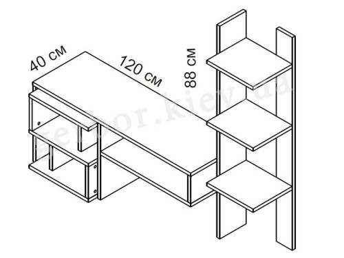 Фото вітальні  ЄВА ГЕРБОР – зовнішні розміри