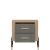 Фото приліжкової тумбочки DANTE DT21  LIVEO дуб кремона торро / сірий / золоті ручки – вигляд спереду наповнення