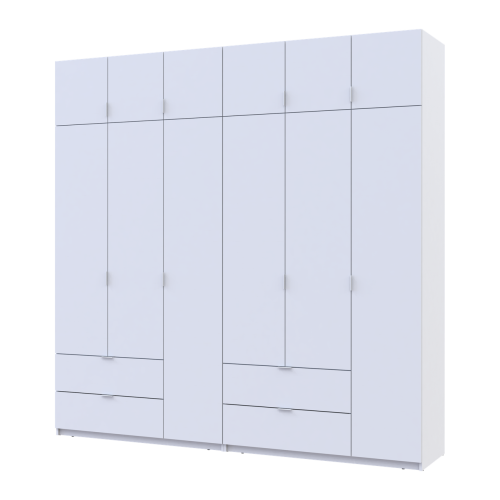 Фото шафи з антресоллю 3+3 ДСП 240 см Лукас ДОРОС (DOROS) білий