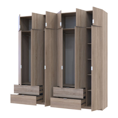 ЛУКАС Шафа з антресоллю 3+3 ДСП ДОРОС (DOROS) 240х50х240