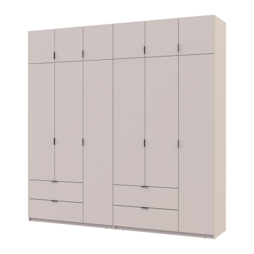 Фото шафи з антресоллю 3+3 ДСП 240 см Лукас ДОРОС (DOROS) кашемір