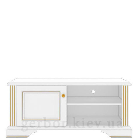 Фото тумбы ТВ 120 ВАЙТ Гербор ясень снежный / сосна золотая
