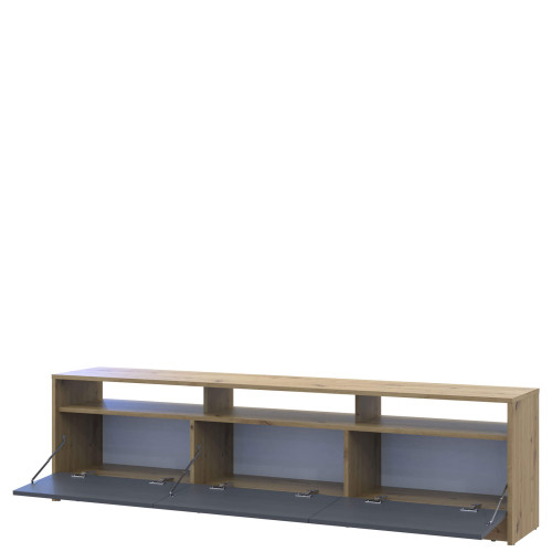 Фото тумби під телевізор U3 ДОРОС (DOROS) дуб артизан / графіт – наповнення