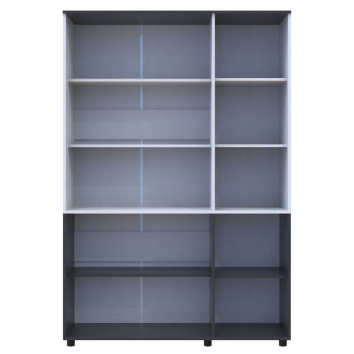 Фото шафи ТОРН 3 ДСП полиці ДОРОС (DOROS) антрацит / білий – вигляд спереду наповнення