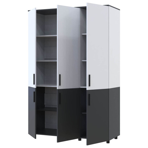 Фото шафи ТОРН 3 ДСП полиці ДОРОС (DOROS) антрацит / білий – наповнення