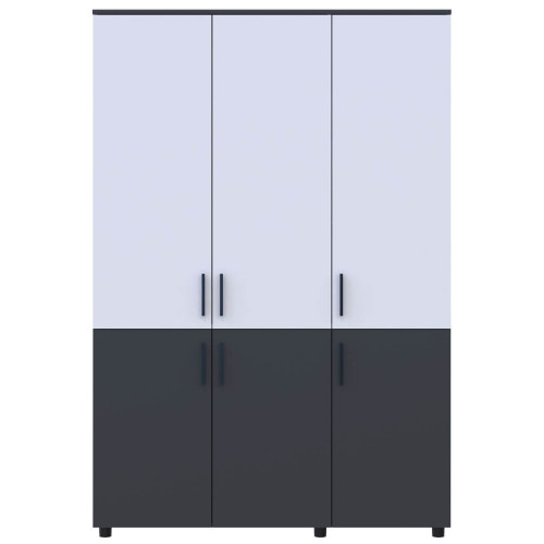 Фото шафи ТОРН 3 ДСП полиці ДОРОС (DOROS) антрацит / білий – вигляд спереду