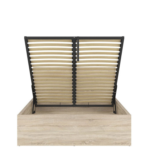 Фото кровати с подъемным механизмом TETRIX LOZ/140/B BRW дуб сонома - вид спереди