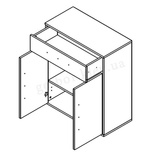 Фото передпокою АГАТА Гербор – схема наповнення тумби