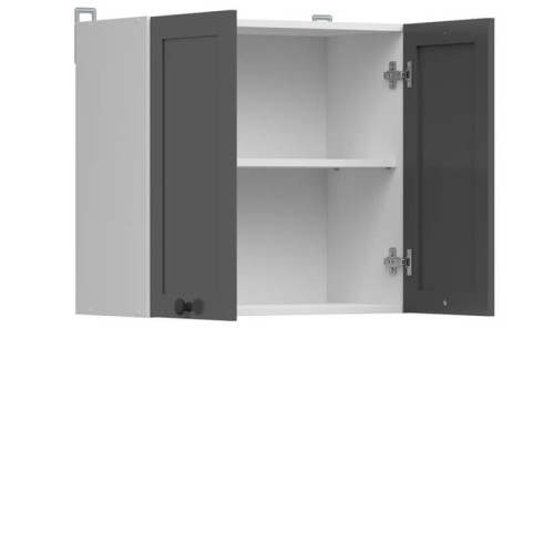 Фото навісної шафи JUNONA LINE G2D/60/57 BRW графіт – наповнення