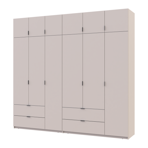 Фото шафи з антресоллю 3+3 ДСП 255 см Лукас ДОРОС (DOROS) кашемір