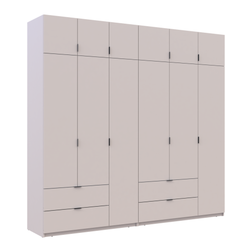 ЛУКАС Шафа з антресоллю 3+3 ДСП ДОРОС (DOROS) 255х50х240