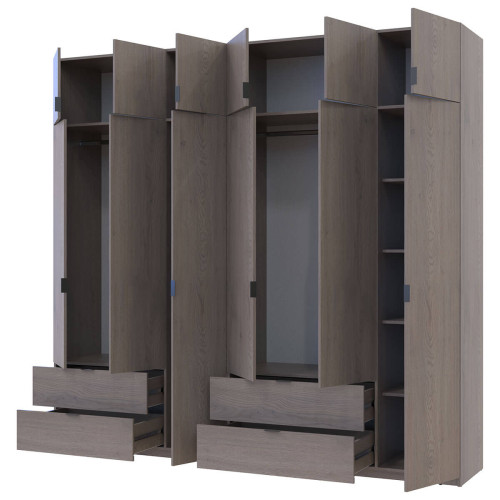 ЛУКАС Шафа з антресоллю 3+3 ДСП ДОРОС (DOROS) 255х50х240