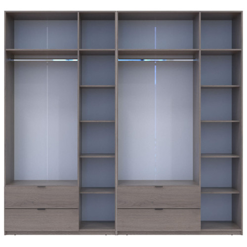 ЛУКАС Шафа з антресоллю 3+3 ДСП ДОРОС (DOROS) 255х50х240