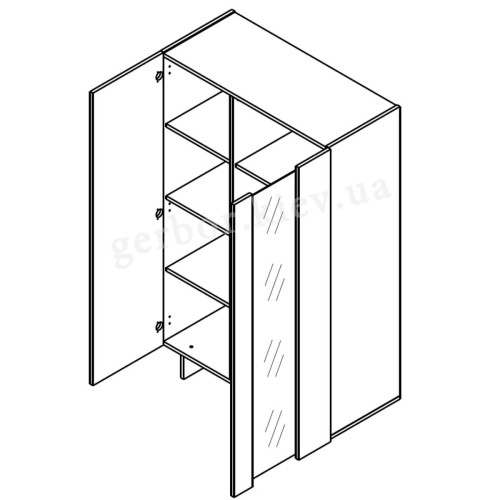 Фото вітрини ЕСМАРА REG1D1W Гербор – схема наповнення