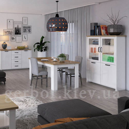 Фото комода KOM 2D4S VERNE VMV Holding в интерьере столовой