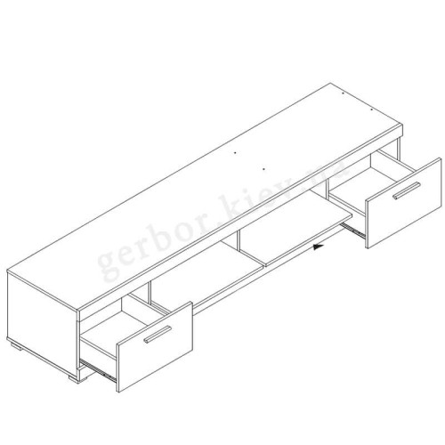 Фото вітальні ЕЛІЯ БРВ – схема наповнення тумби ТВ
