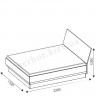 Фото кровати (каркас) YORK Y18/160 BOGFRAN – схема с размерами