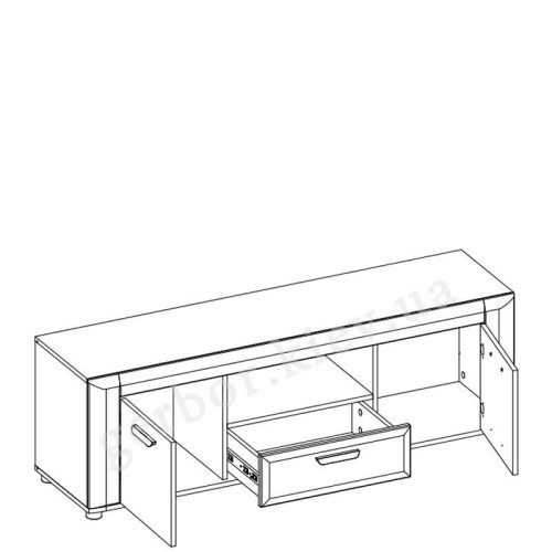 Фото гостиной BESTO BOGFRAN – схема наполнения тумбы ТВ