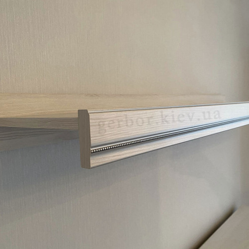 Фото полиці 120 ВАЙТ Гербор ясен сніжний / сосна срібна від покупця – вигляд спереду