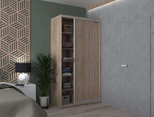 СІТІ ЛАЙТ Шафа-купе 2 ДСП ДОРОС (DOROS) 120x60x225