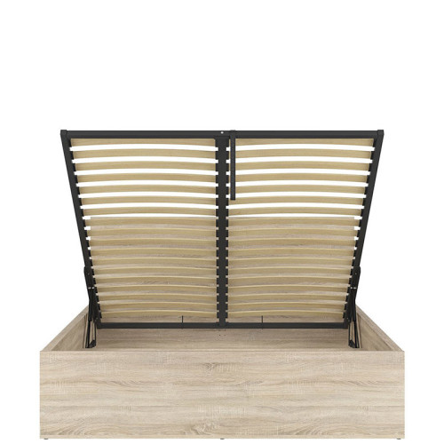 Фото кровати с подъемным механизмом TETRIX LOZ/160/B BRW дуб сонома - вид спереди