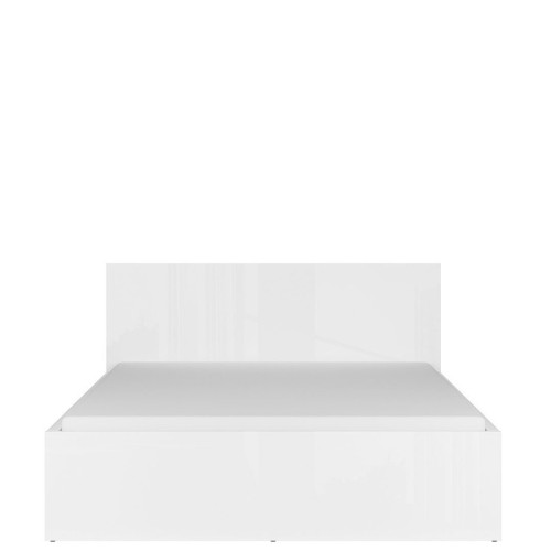 Фото кровати с подъемным механизмом TETRIX LOZ/160/B BRW белый глянец с матрасом