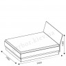 Фото кровати (каркас) YORK Y18/180 BOGFRAN – схема с размерами