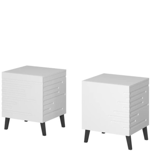 Фото комплекта из двух тумбочек NOVA CAMA MEBLE белый