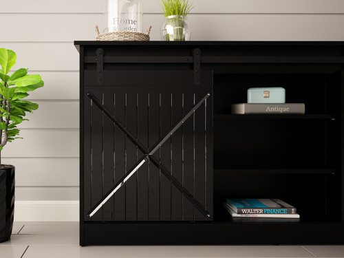 Фото комоду GRANERO CAMA MEBLE чорний / чорний глянець – деталі